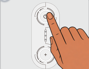 Press and hold for 2 seconds.