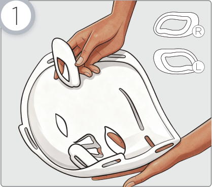 Fit the eye protectors.