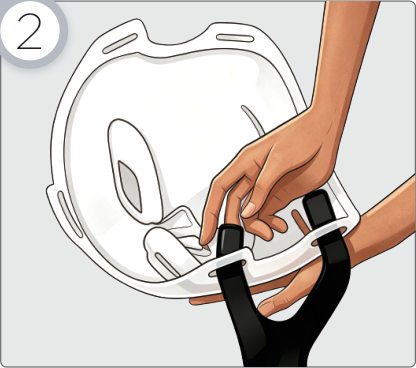 Attach the left strap.
